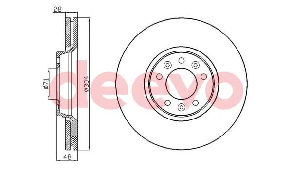 DEEVO féktárcsa - BD19280 - TothCarparts