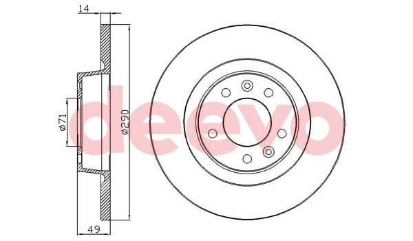 DEEVO féktárcsa - BD19320 - TothCarparts