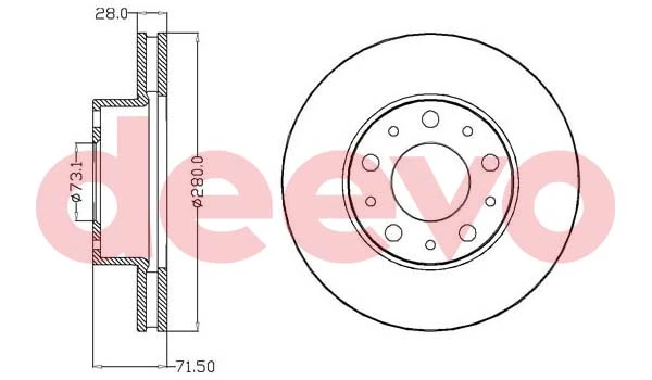 DEEVO féktárcsa - BD19340 - TothCarparts