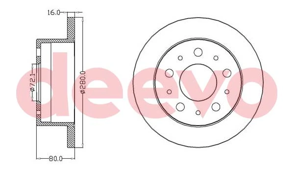 DEEVO féktárcsa - BD19360 - TothCarparts