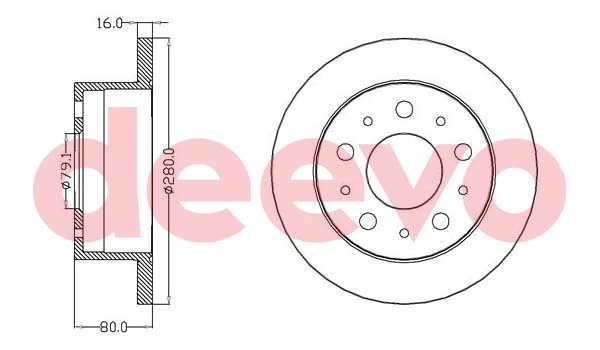 DEEVO féktárcsa - BD19380 - TothCarparts
