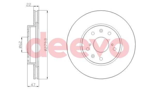 DEEVO féktárcsa - BD19400 - TothCarparts