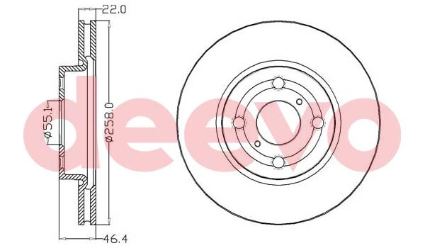 DEEVO féktárcsa - BD19560 - TothCarparts