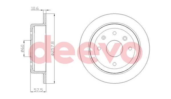 DEEVO féktárcsa - BD19740 - TothCarparts