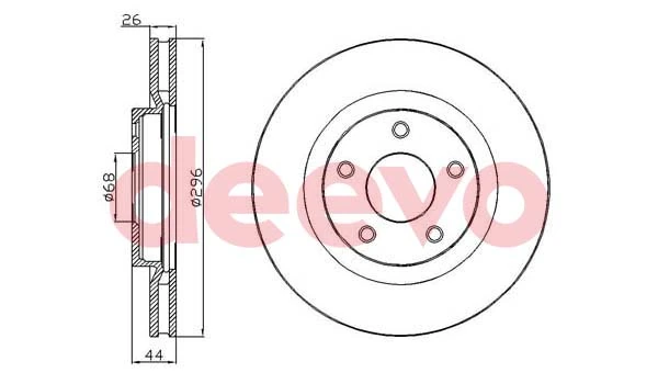 DEEVO féktárcsa - BD20160 - TothCarparts