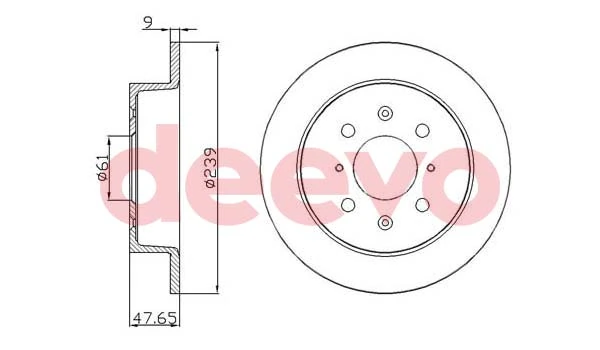 DEEVO féktárcsa - BD20340 - TothCarparts