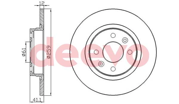 DEEVO féktárcsa - BD20880 - TothCarparts
