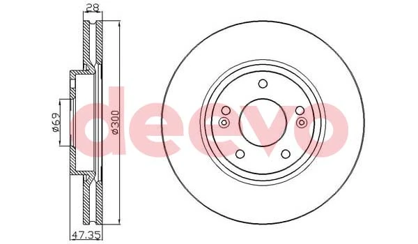 DEEVO féktárcsa - BD21040 - TothCarparts