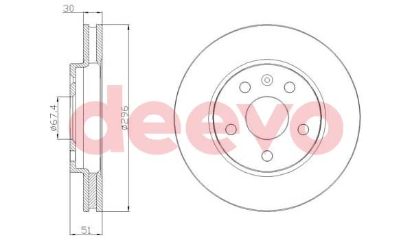 DEEVO féktárcsa - BD21600 - TothCarparts
