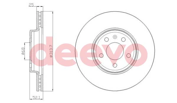 DEEVO féktárcsa - BD21680 - TothCarparts