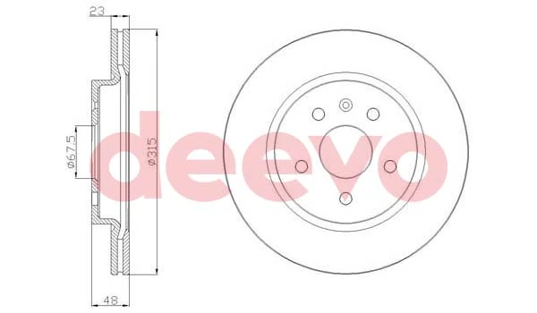 DEEVO féktárcsa - BD22460 - TothCarparts