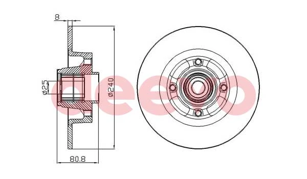 DEEVO féktárcsa - BD22680 - TothCarparts