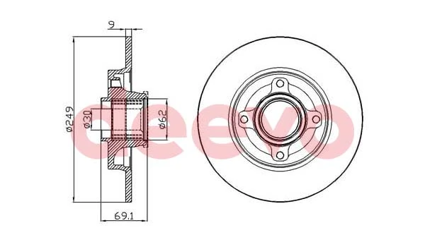 DEEVO féktárcsa - BD22700 - TothCarparts