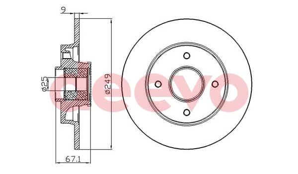 DEEVO féktárcsa - BD22720 - TothCarparts