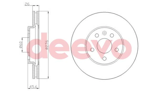 DEEVO féktárcsa - BD22800 - TothCarparts