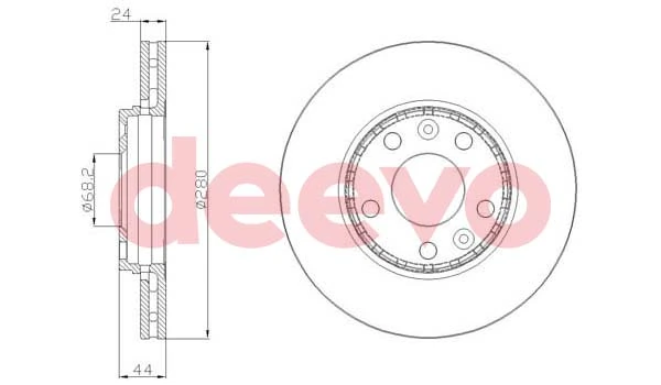 DEEVO féktárcsa - BD22960 - TothCarparts