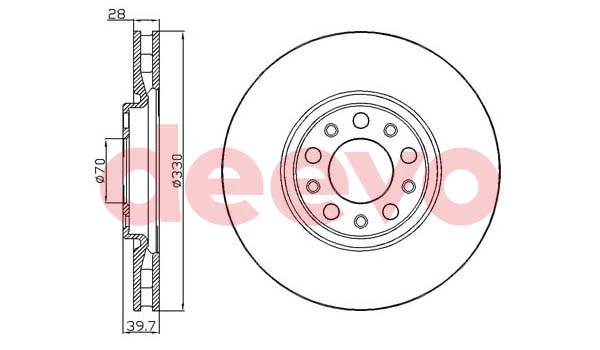 DEEVO féktárcsa - BD23880 - TothCarparts