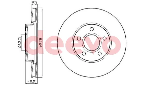 DEEVO féktárcsa - BD23980 - TothCarparts
