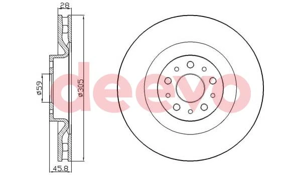 DEEVO féktárcsa - BD24820 - TothCarparts