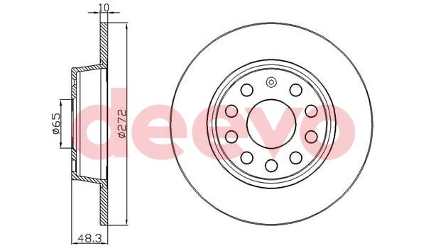 DEEVO féktárcsa - BD25000 - TothCarparts