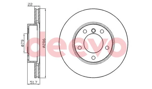 DEEVO féktárcsa - BD25700 - TothCarparts