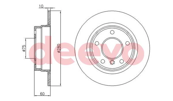 DEEVO féktárcsa - BD25720 - TothCarparts