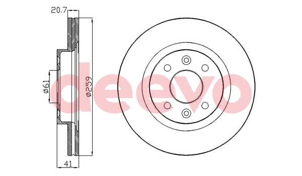 DEEVO féktárcsa - BD26060 - TothCarparts