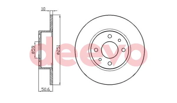 DEEVO féktárcsa - BD26560 - TothCarparts