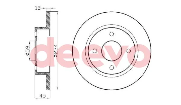 DEEVO féktárcsa - BD27240 - TothCarparts