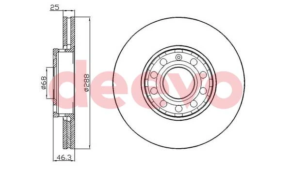 DEEVO féktárcsa - BD27780 - TothCarparts