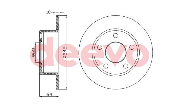 DEEVO féktárcsa - BD27800 - TothCarparts