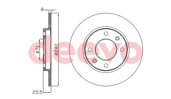 DEEVO féktárcsa - BD28800 - TothCarparts