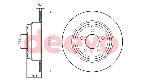 DEEVO féktárcsa - BD29960 - TothCarparts