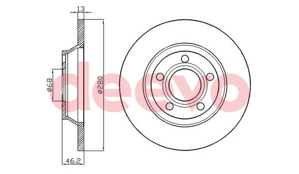 DEEVO féktárcsa - BD31080 - TothCarparts