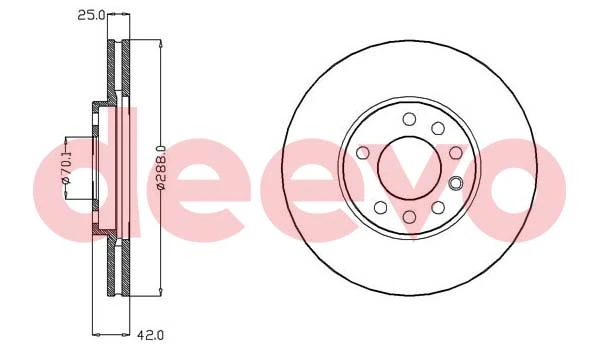 DEEVO féktárcsa - BD31700 - TothCarparts