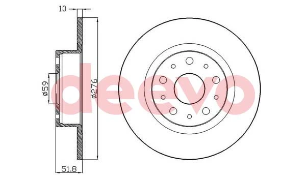 DEEVO féktárcsa - BD32200 - TothCarparts
