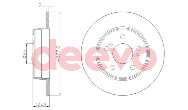 DEEVO féktárcsa - BD32280 - TothCarparts
