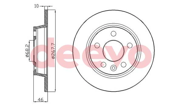 DEEVO féktárcsa - BD32840 - TothCarparts