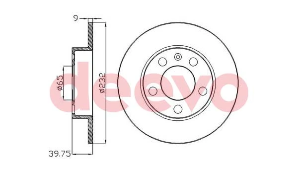 DEEVO féktárcsa - BD33140 - TothCarparts