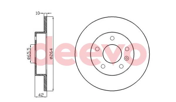 DEEVO féktárcsa - BD33880 - TothCarparts