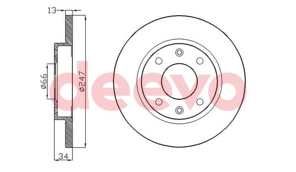 DEEVO féktárcsa - BD34120 - TothCarparts