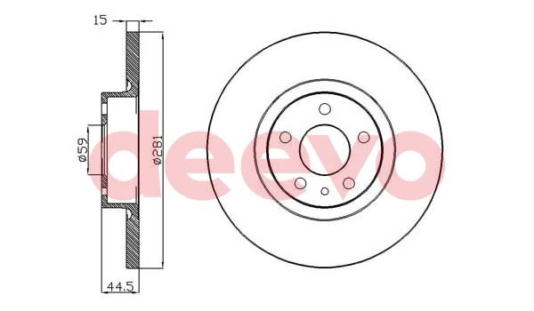 DEEVO féktárcsa - BD34160 - TothCarparts