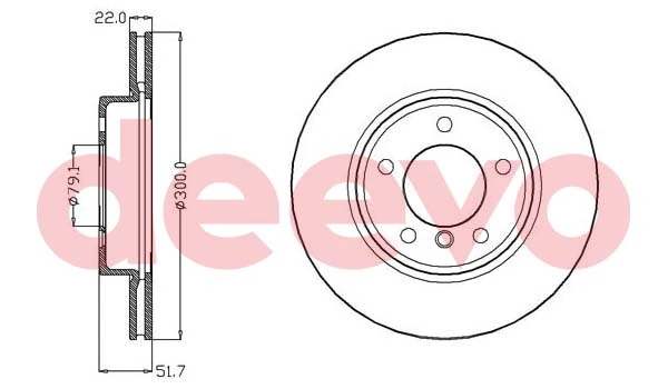 DEEVO féktárcsa - BD34600 - TothCarparts