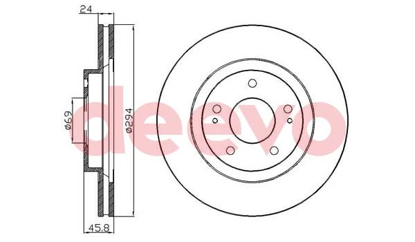 DEEVO féktárcsa - BD34640 - TothCarparts