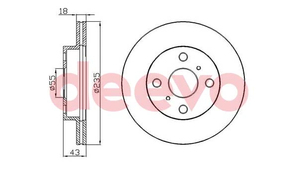 DEEVO féktárcsa - BD34840 - TothCarparts