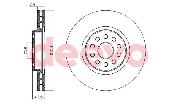 DEEVO féktárcsa - BD34900 - TothCarparts