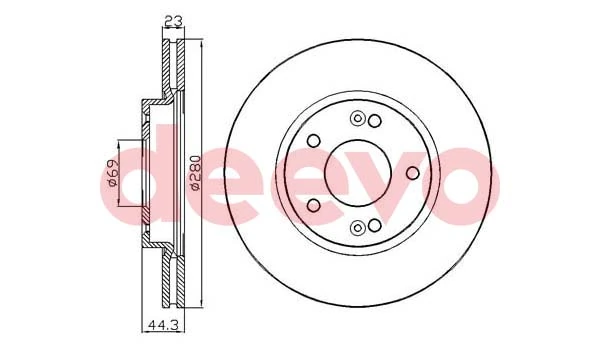 DEEVO féktárcsa - BD35820 - TothCarparts