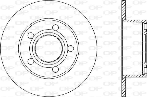 OPEN PARTS féktárcsa - BDA1038.10 - TothCarparts