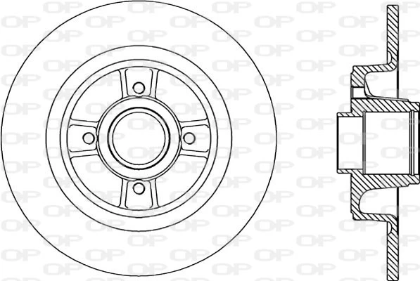OPEN PARTS féktárcsa - BDA2166.10 - TothCarparts