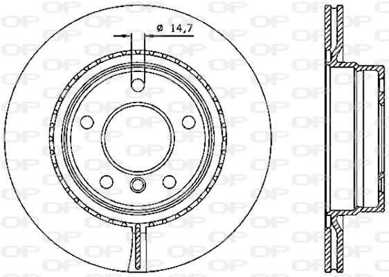 OPEN PARTS féktárcsa - BDA2334.20 - TothCarparts